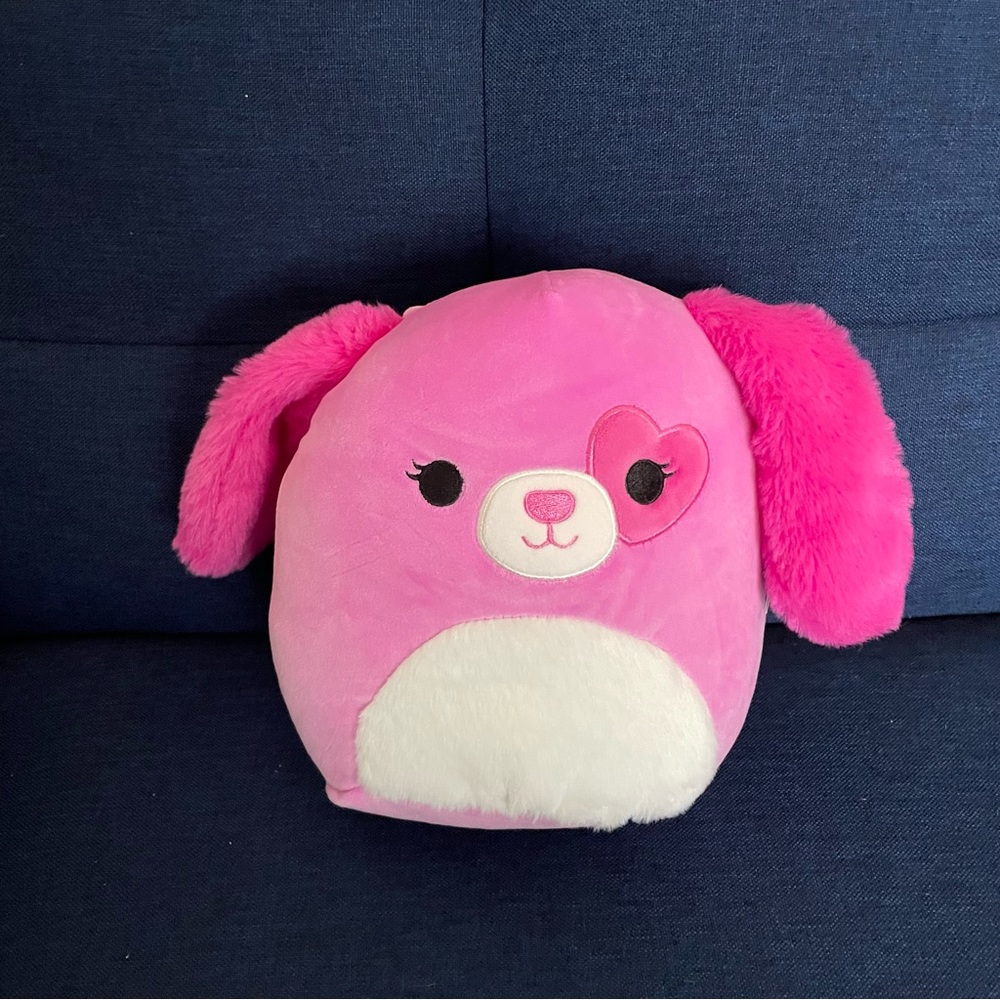 NWT Valentine’s Day Squishmallow Pink Puppy Dog Sager